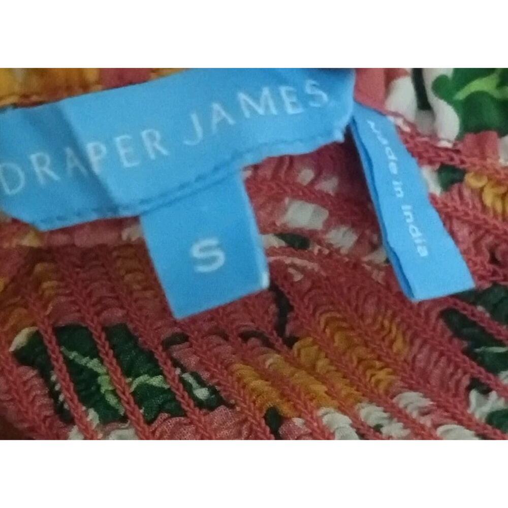 Draper James Dixie Rose Orange Blossom Taylor Smocked Top Sz S - Picture 7 of 12